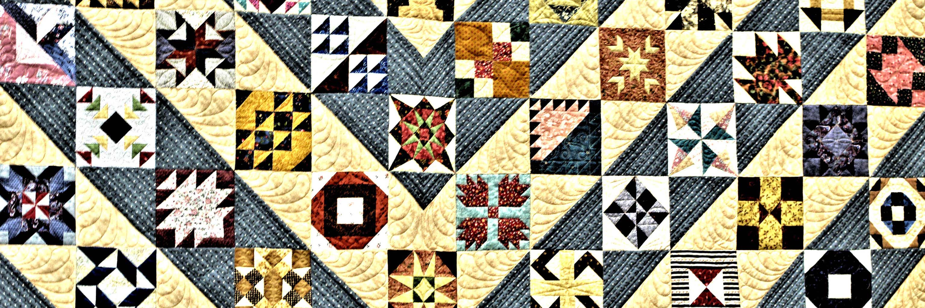 Close-up of quilt.